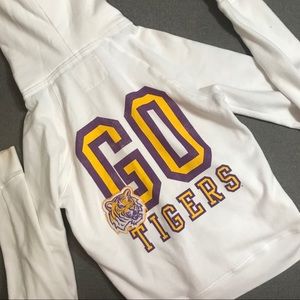 PINK - LSU Fleece Zipper Hoodie Jacket